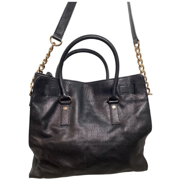 Michael Kors Black Shoulder Bag with Gold Chain and Polka Dot Bow - Picture 7 of 16